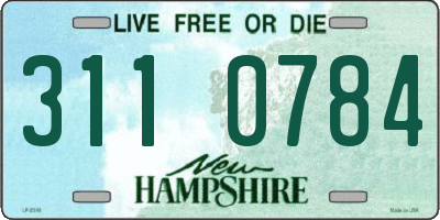 NH license plate 3110784