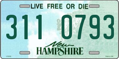 NH license plate 3110793