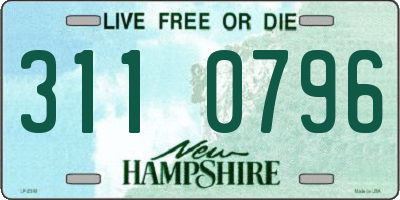 NH license plate 3110796