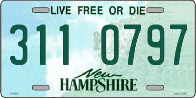NH license plate 3110797