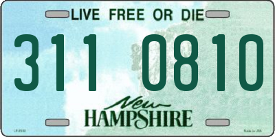 NH license plate 3110810