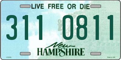NH license plate 3110811