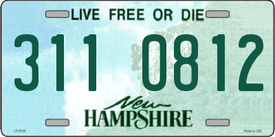 NH license plate 3110812