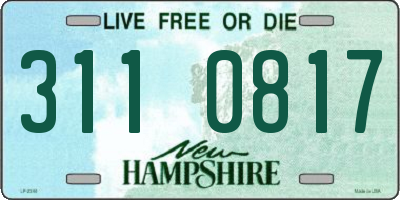 NH license plate 3110817