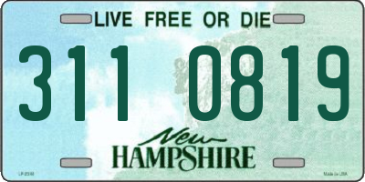 NH license plate 3110819