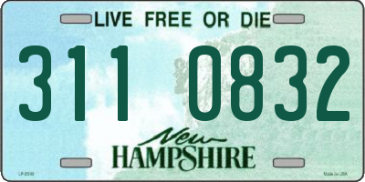 NH license plate 3110832