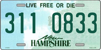 NH license plate 3110833