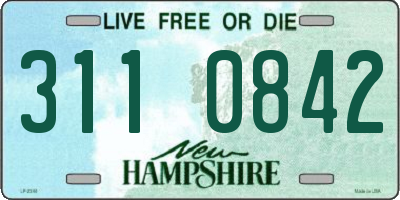 NH license plate 3110842