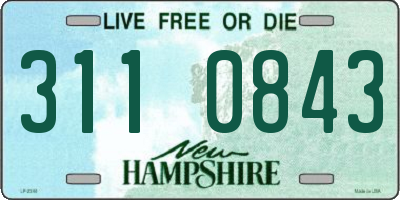 NH license plate 3110843