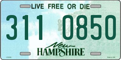 NH license plate 3110850