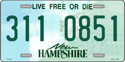 NH license plate 3110851
