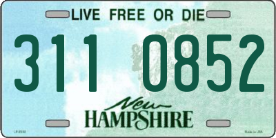 NH license plate 3110852