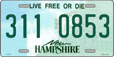 NH license plate 3110853