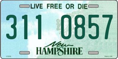 NH license plate 3110857