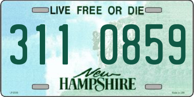 NH license plate 3110859