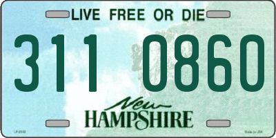 NH license plate 3110860