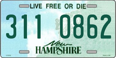 NH license plate 3110862