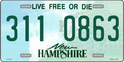 NH license plate 3110863