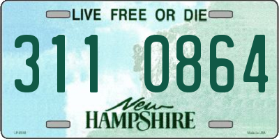 NH license plate 3110864
