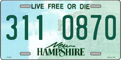NH license plate 3110870