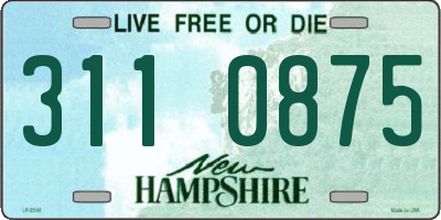 NH license plate 3110875