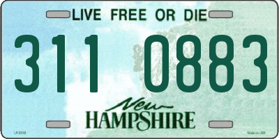 NH license plate 3110883