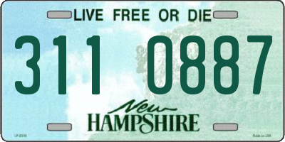 NH license plate 3110887