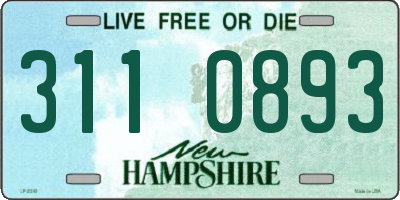 NH license plate 3110893