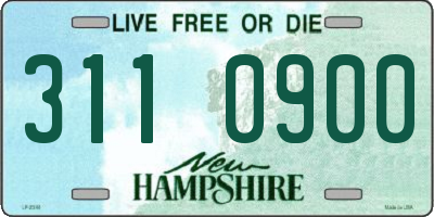 NH license plate 3110900