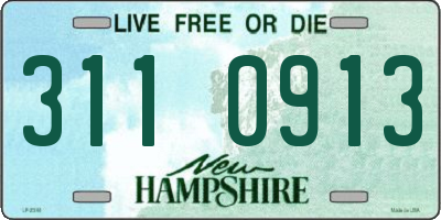 NH license plate 3110913