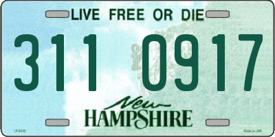 NH license plate 3110917