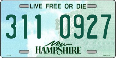 NH license plate 3110927