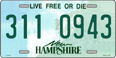 NH license plate 3110943