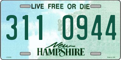 NH license plate 3110944