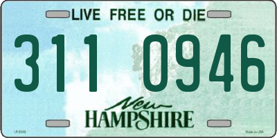 NH license plate 3110946