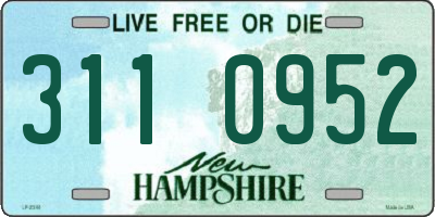 NH license plate 3110952
