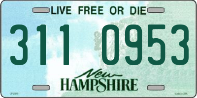 NH license plate 3110953