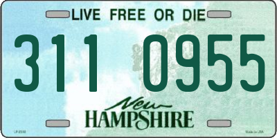 NH license plate 3110955
