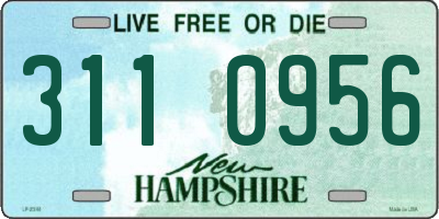 NH license plate 3110956