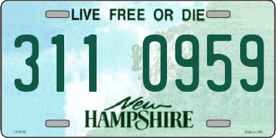 NH license plate 3110959