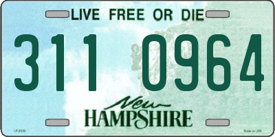 NH license plate 3110964