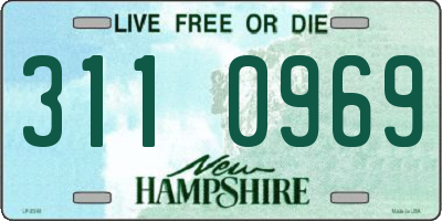 NH license plate 3110969