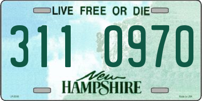NH license plate 3110970