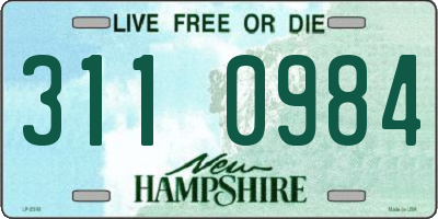 NH license plate 3110984