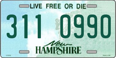 NH license plate 3110990