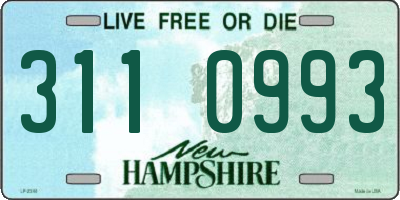 NH license plate 3110993