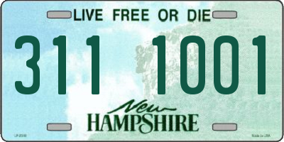 NH license plate 3111001