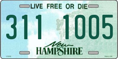 NH license plate 3111005