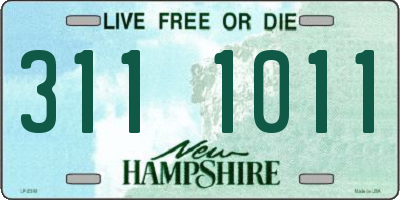 NH license plate 3111011