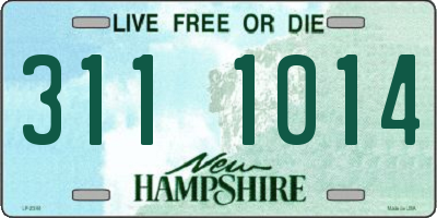 NH license plate 3111014